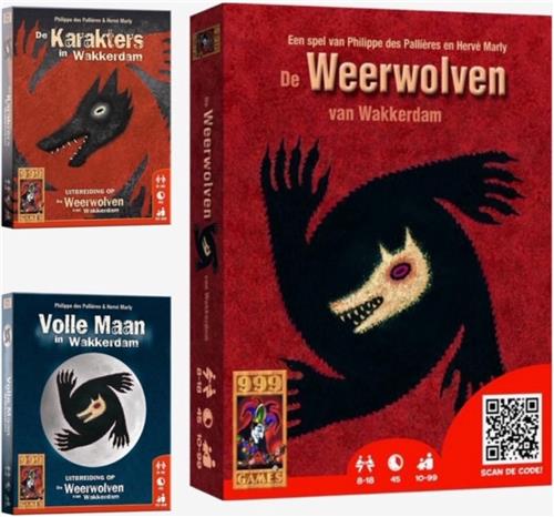 De Weerwolven van Wakkerdam + De Karakters en Volle Maan - 999 Games