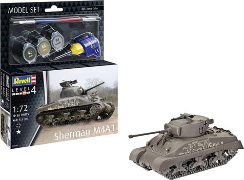 1:72 Revell 63290 Sherman M4A1 Tank - Model Set Plastic Modelbouwpakket