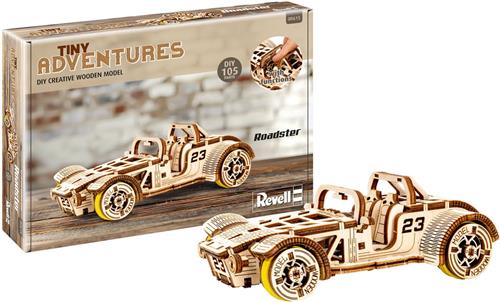 1:32 Revell 00615 Tiny Adventures - Roadster Auto - Funtioneel Model Houten Modelbouwpakket