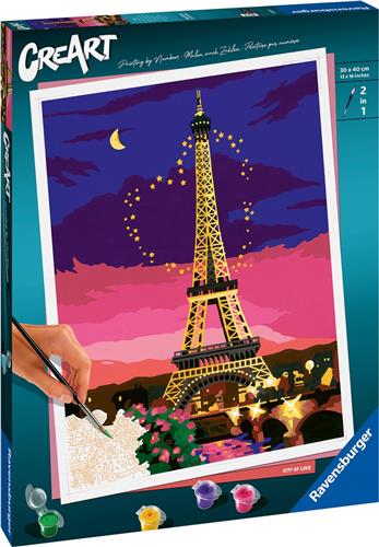 Ravensburger CreArt City of Love - Schilderen op nummer voor volwassenen