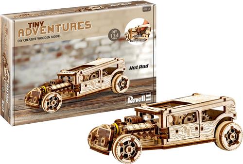 1:32 Revell 00612 Tiny Adventures - Hot Rod Auto - Funtioneel Model Houten Modelbouwpakket