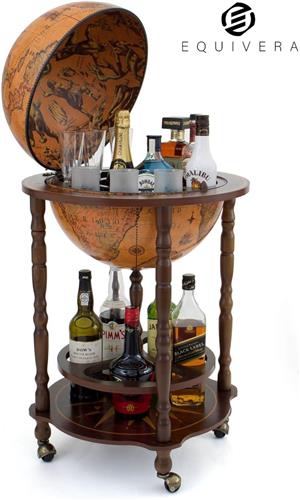 Equivera Globebar - Wereldbol Bar - Whiskey Wereldbol - Globebar Wereldbol - Globebar Atlas