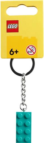 LEGO Sleutelhanger - Licht Blauwgroen Steentje - LEGO Blokje