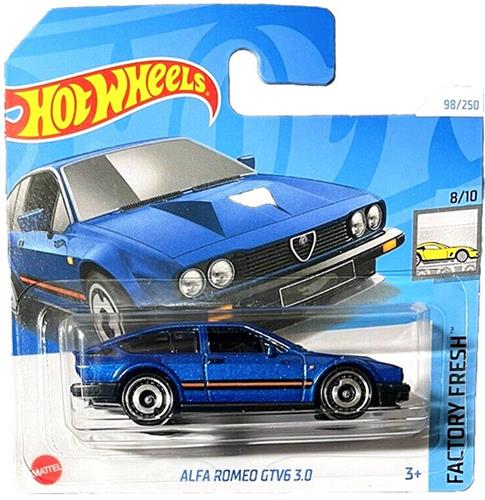 HOT WHEELS ALFA ROMEO GTV6 3.0 BLUE 98/250 1:64 HW FACTORY FRESH 8/10