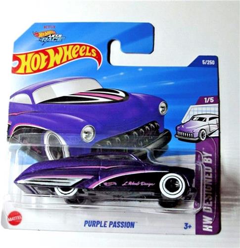 HOT WHEELS PURPLE PASSION NETFLIX 5/250 1:64 HW DESIGNED BY 1/5