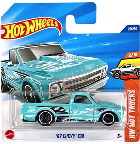 HOT WHEELS '67 CHEVY C10 TURQUOISE 21/250 1:64 HW HOT TRUCKS 2/10