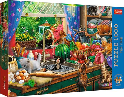 Trefl Trefl 1000 Premium Plus - Tea Time: Troublemaker kittens_FSC Mix 70%.