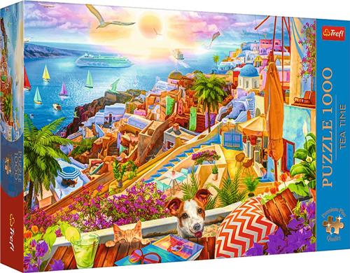 Trefl Trefl 1000 Premium Plus - Tea Time: Visit Santorini_FSC Mix 70%.