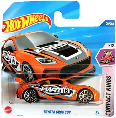 HOT WHEELS TOYOTA GR86 CUP ORANGE 79/250 HW COMPACT KINGS 1/10