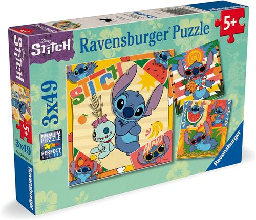 Ravensburger Magische Disney Stitch Puzzelset  3x49 Stukjes