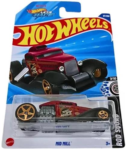 HOT WHEELS MID MILL RACING RED 97/250 HW ROD SQUAD 7/10