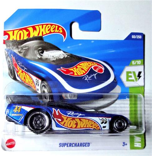 HOT WHEELS SUPERCHARGED BLUE 60/250 1:64 HW EV 5/10