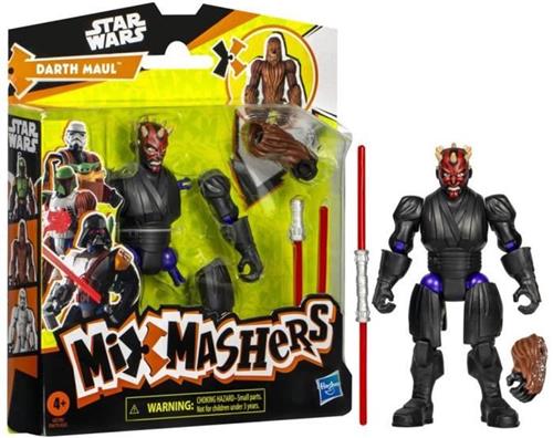 MixMashers Darth Maul, 12 cm aanpasbaar beeldje om te mixen en matchen met accessoires, Star Wars, vanaf 4 jaar