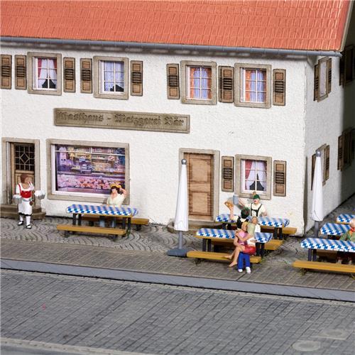 NOCH 14817 H0 Biergarten accessoires Geverfd, Kant-en-klaar model