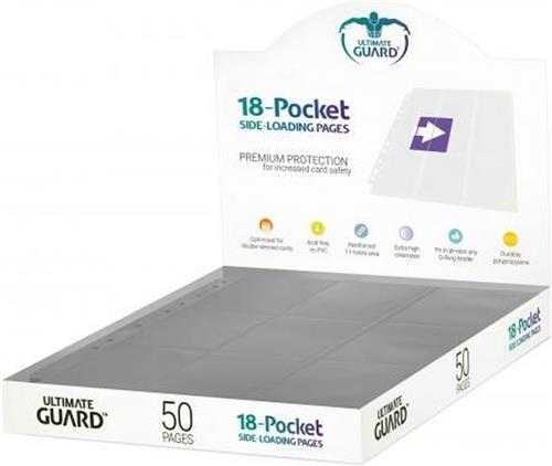 Ultimate Guard 18-Pocket Pages Side-Loading Grey (50)