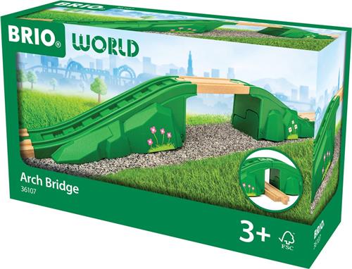 BRIO World Boogbrug - Klassiek Treinaccessoire - 3-delige Set