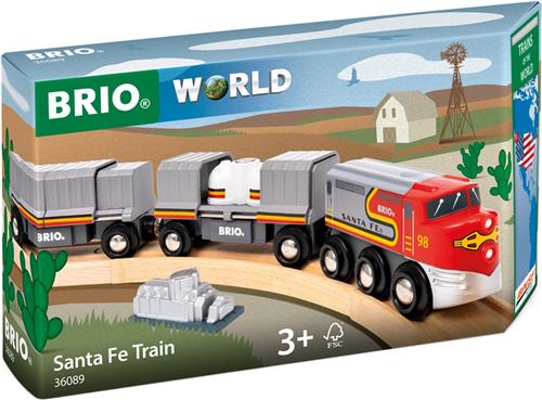 BRIO - Santa Fe Trein - Treinen van de Wereld - Houten Speelgoed