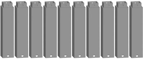 NOCH 53908 H0, TT, N Easy-Track pijlerelement (l x b x h) 16 x 16 x 72.5 mm