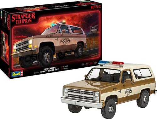 1:25 Revell 07724 Stranger Things - Hopper's 1985 Chevrolet Chevy Blazer - Amerikaanse Auto Plastic Modelbouwpakket