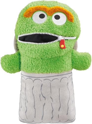 Schmidt Spiele Zorgenvriendje Oskar Sesame Street (29 cm)  Zachte Knuffel die Kinderen Helpt Zorgen, Angsten & Gevoelens te Verwerken | Met Ritssluiting voor Geheimen | Troost, Comfort & Geruststelling | Geschikt vanaf 0 Jaar | Ideaal Cadeau