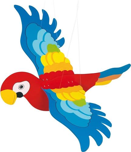 Houten Swingfiguur Papegaai