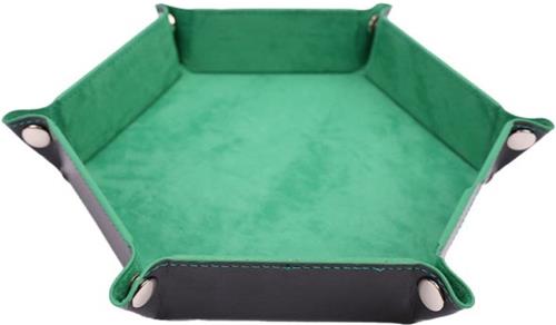 Dobbelsteenbak zes hoekig - dice tray - dobbelbeker -  yathzee - dobbelbak - groen