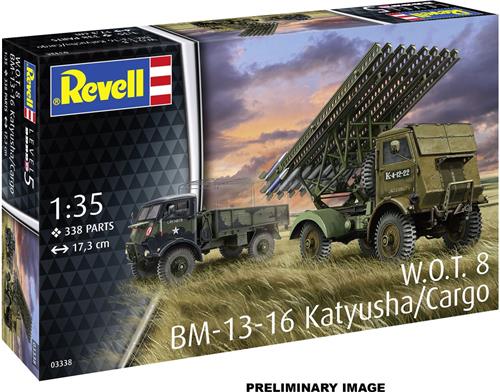 1:35 Revell 63338 Fordson - BM-13-16 op WOT8 Katyusha/Cargo - Militaire Truck - Model Set Plastic Modelbouwpakket
