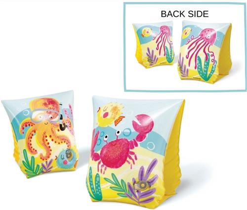 Zwembandjes - INTEX - INTEX Deluxe - ZEEDIEREN - Leeftijd 3-6 Jaar - Gewicht 19-30 kg - Met 2 LuchtKamers - Afmeting 23x15 cm - Zwemband Voor Kinderen - Arm Bands - Zwemvleugels - Zwembad - Veilig Zwemmen - Opblaasbare Bandjes - Zwemveiligheid