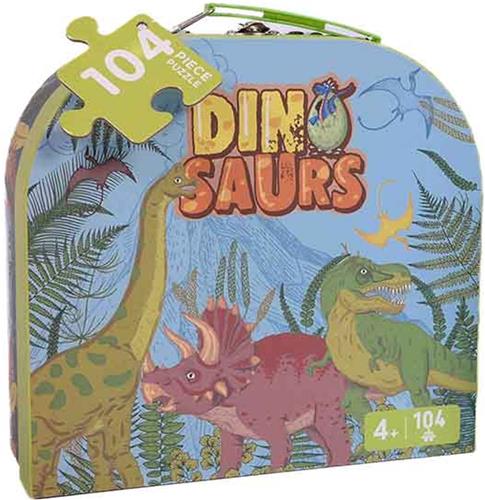 PIA Soft Toys - Dinosaurus Puzzel Box - 104 Stuks - 21,2 x 21 x 8 cm