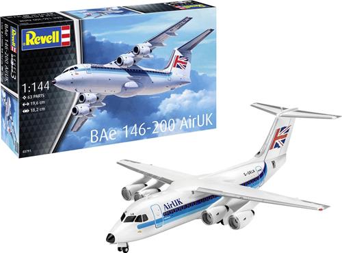 1:144 Revell 03791 Bae 146-200 (RJ85) - AirUK - Straaljager Plastic Modelbouwpakket