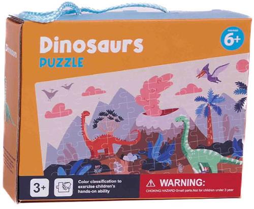 PIA Soft Toys - Puzzel "De dinosaurus Design box" - 100 Stuks - 20,2 x 16,2 x 6,5 cm