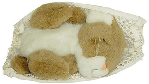 PIA Soft Toys - Pluche Knuffeldier Leeuwin - in hangmat - 15 cm