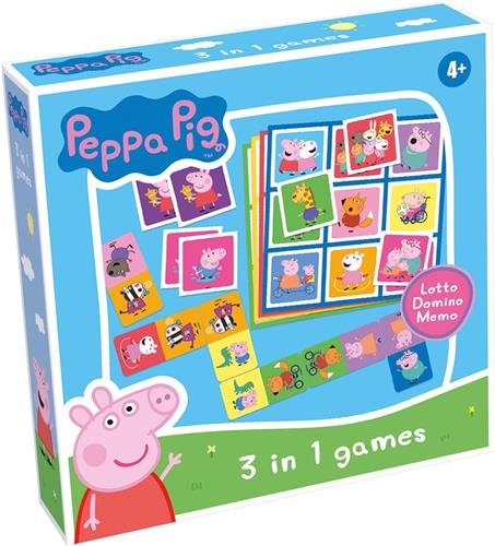 Tactic Peppa Pig 3-in-1: Memo - Lotto - Domino | Games | bol