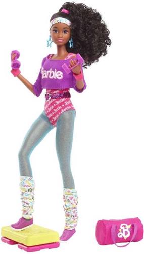Barbie Rewind Workin' Out-pop uit de jaren 80 (11,5 inch brunette) met mode en accessoires