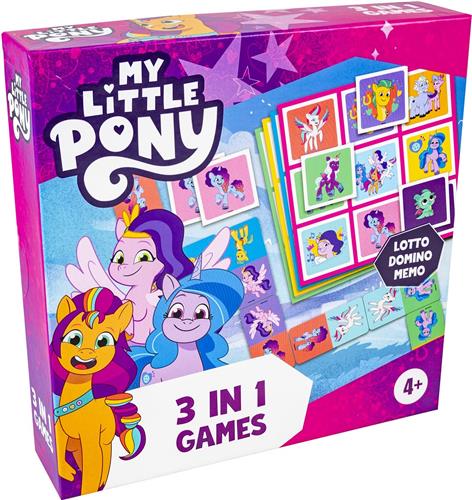 Tactic My Little Pony 3-in-1: Memo - Lotto - Domino | Games | bol
