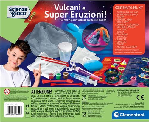 Clementoni Science & Jeu laboratoire 19354, Vulkaan, Scheikunde, 8 jaar, Meerkleurig