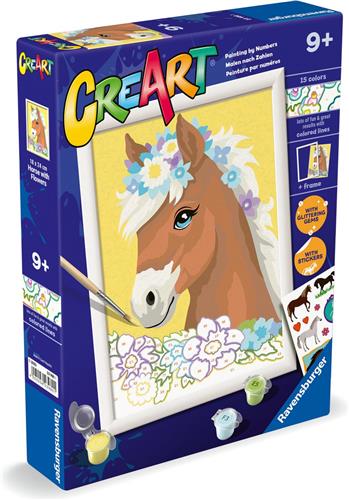 Ravensburger CreArt - Horse With Flowers - Schilderen op Nummer