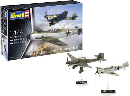 1:144 Revell 03770 Messerschmitt Bf109E & Junkers Ju87B Stuka - Propeller Vliegtuigen Plastic Modelbouwpakket