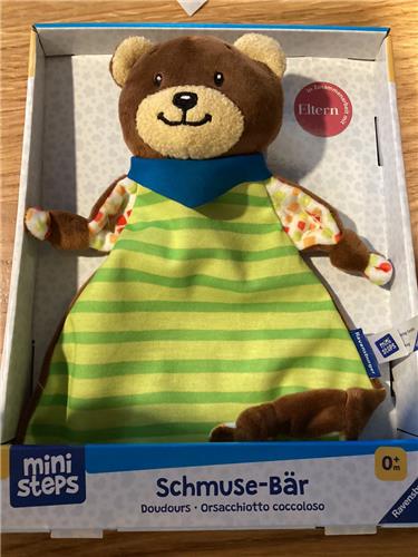 Schmuse-Bär ravensburger ministers pluche knuffeldoekje beer 20,5 x 26 cm