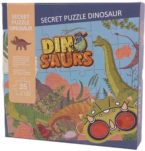 PIA Soft Toys - Dinosaurus Puzzel Box - 35 Stuks - 60 x 40cm