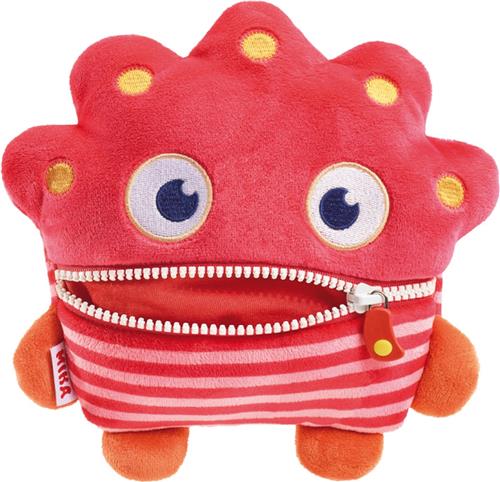Schmidt Spiele Zorgenvriendje Mika  Roze Knuffelmonster | Zacht Pluche Knuffeldier voor Kinderen | Helpt Zorgen & Angsten Verwerken | Ritssluiting voor Geheimen | Troost, Comfort & Slaapknuffel | Perfect Cadeau, Baby & Peuter Speelgoed