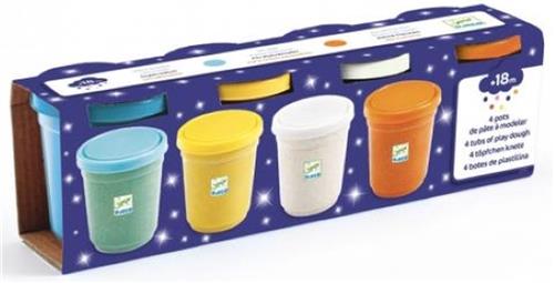 Djeco 4 potjes boetseerklei - dj09029