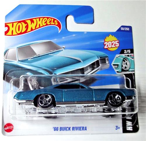 HOT WHEELS BUICK RIVIERA '66 TURQUOISE NIGHT 50/250 HW MODIFIED 2/5