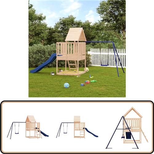 vidaXL Speelhuis met Schommel en Glijbaan Speelhuis - Speelhuizen - Buitenspeelsets - Speelset
