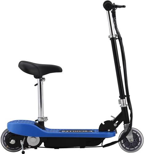 vidaXL Elektrische Step met Zitje - Blauw - 120W Elektrische Step - Elektrische Steppen - Elektrische Steps - Electrische Step