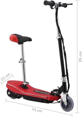 vidaXL Kinderstep met LED en zadel - 120 W rood Kinderstep - Kindersteppen - Step - Step Kinderstep