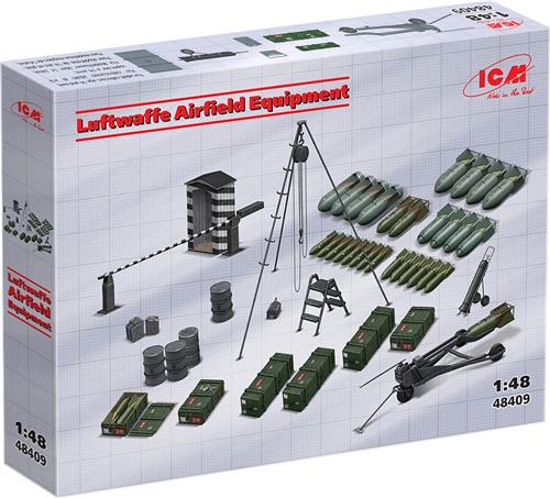 1:48 ICM 48409 Diorama Luftwaffe Airfield Equipment Plastic Modelbouwpakket