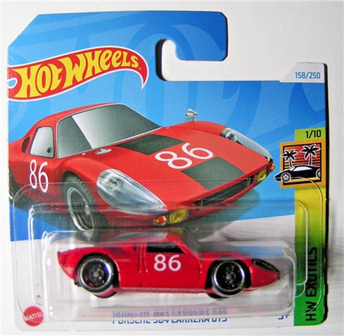 HOT WHEELS PORSCHE 904 CARRERA GTS 86 RACING RED 158/250 (1:64) HW EXOTICS 1/10