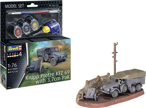 1:76 Revell 63344 Krupp Protze KFZ 69 met 3,7cm Pak - Model Set Plastic Modelbouwpakket