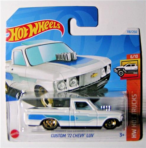 HOT WHEELS '72 CHEVY LUV WHITE 118/250 1:64 HW HOT TRUCKS 6/10